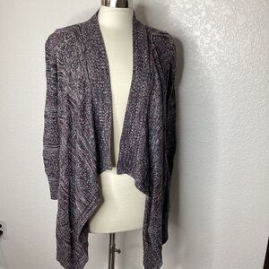 AMERICAN EAGLE OUTFITTERS SIZE XS MULTICOLOR CARDIGAN SWEATER WATERFALL OPEN TOP